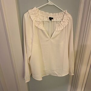 Peasant blouse with ruffle detail